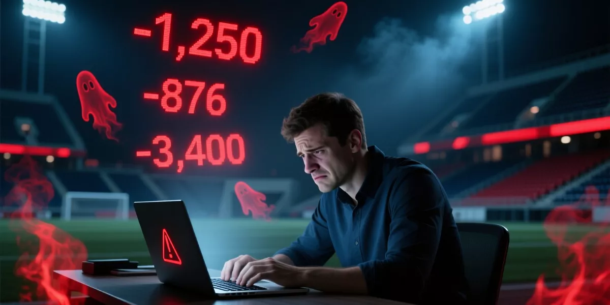 Illustration des dangers de la mauvaise gestion de bankroll dans les paris sportifs