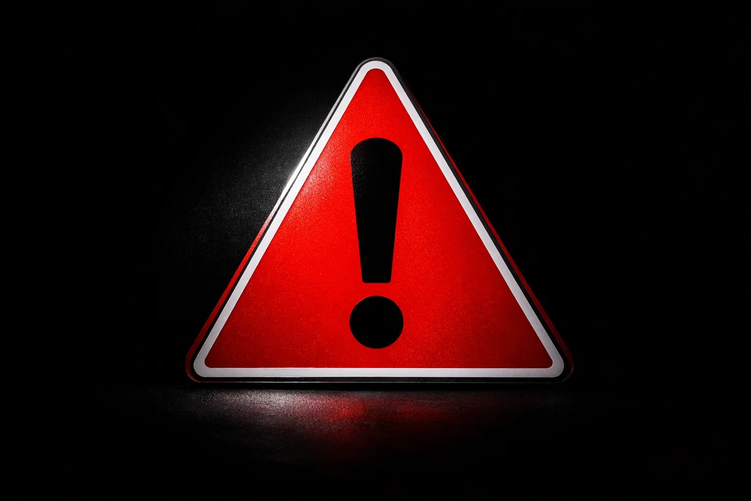 Panneau de danger rouge symbolisant le risque de la martingale