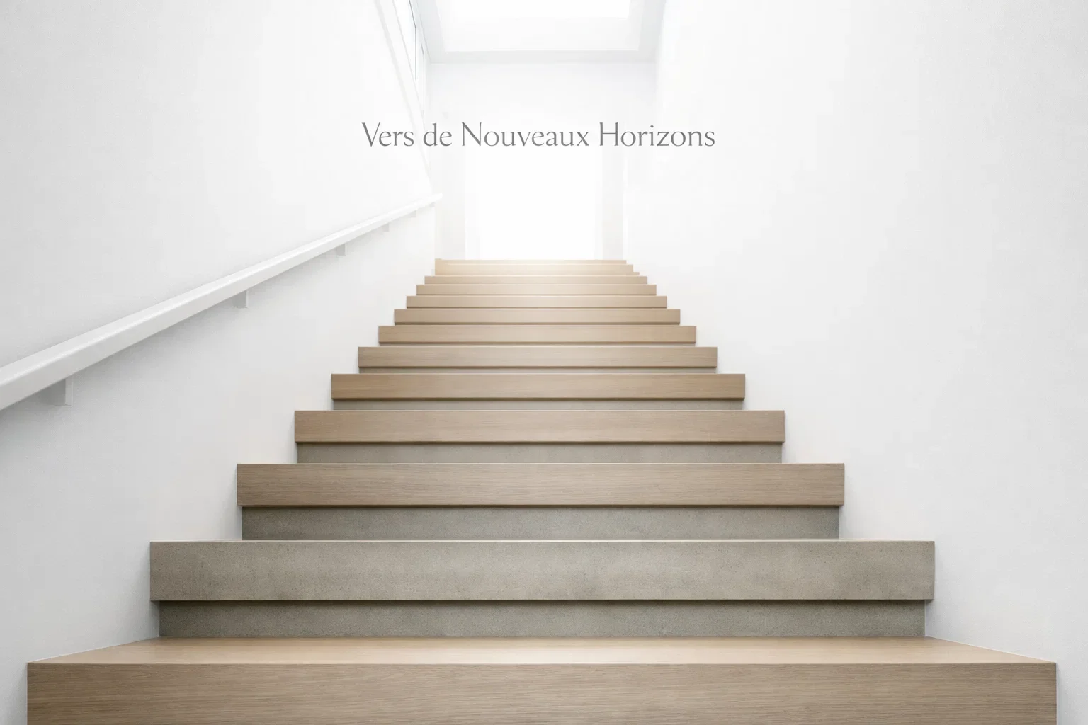 Escalier ascendant progressif symbolisant la croissance maîtrisée