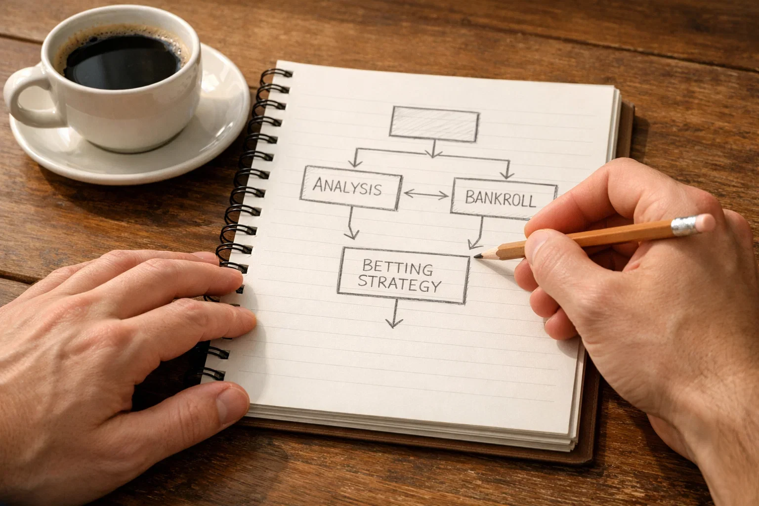 Personne dessinant un plan personnalisé sur un carnet