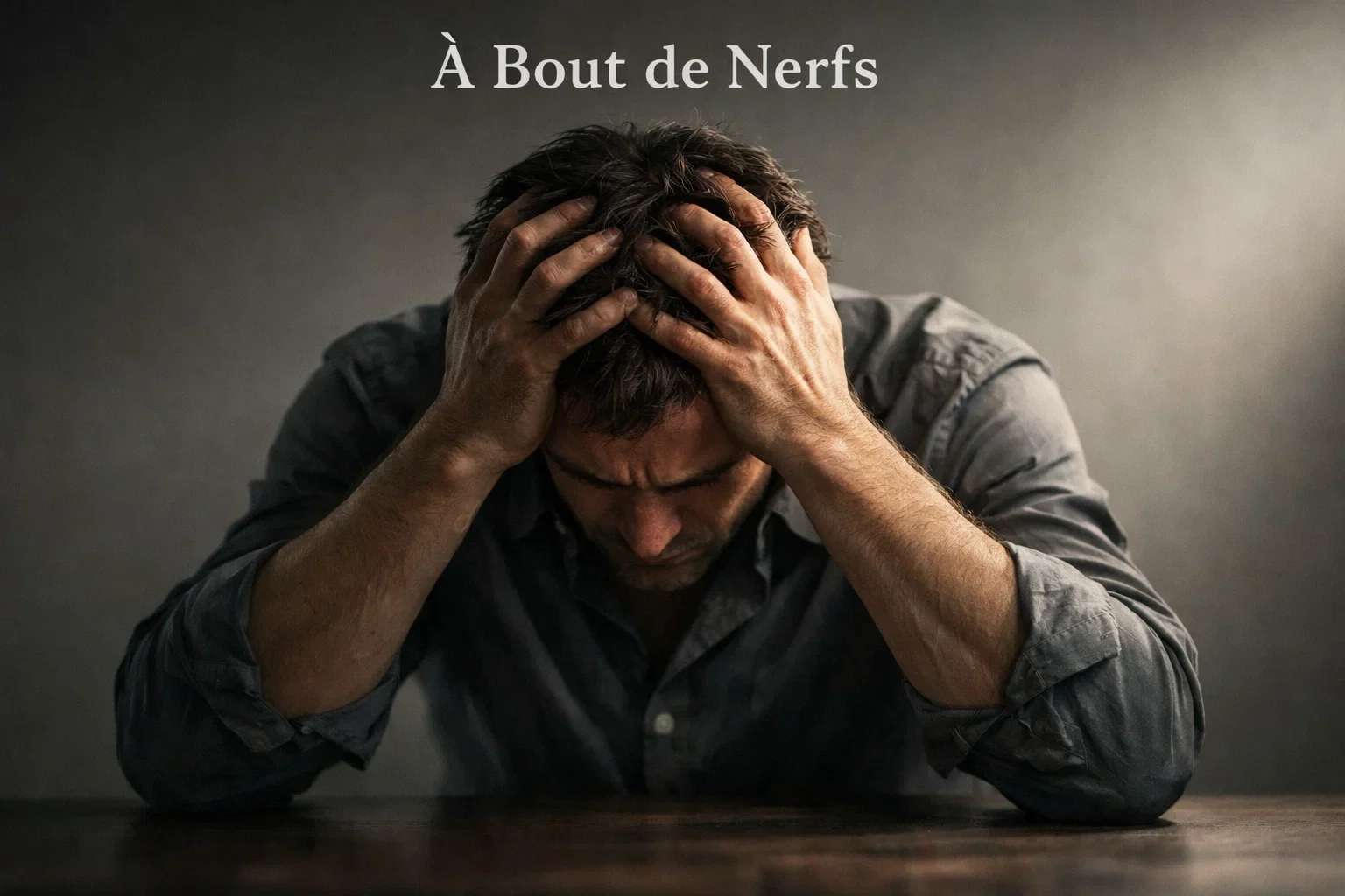 Personne se tenant la tête dans un moment de frustration intense