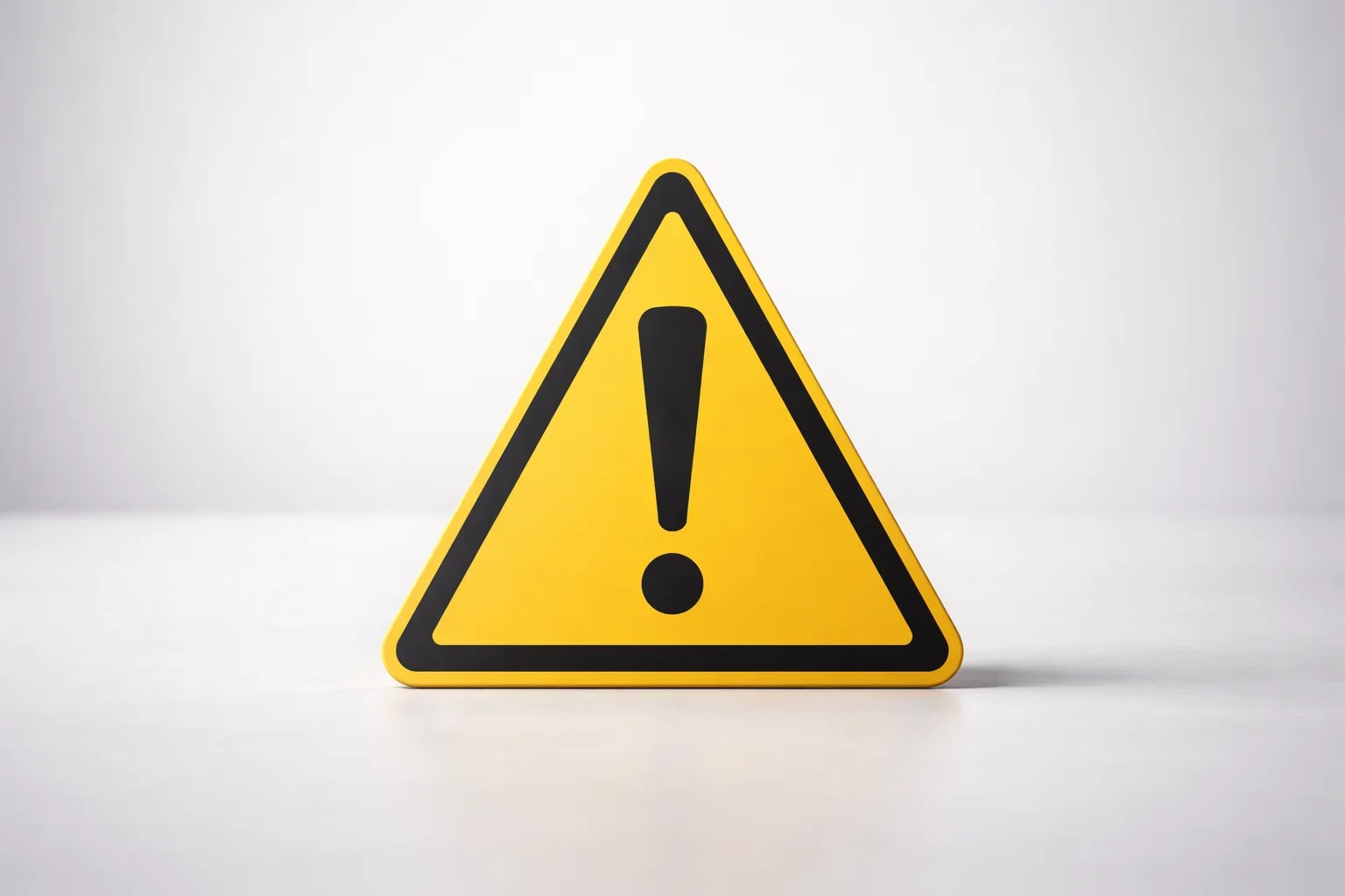 Panneau d'avertissement jaune signalant un danger