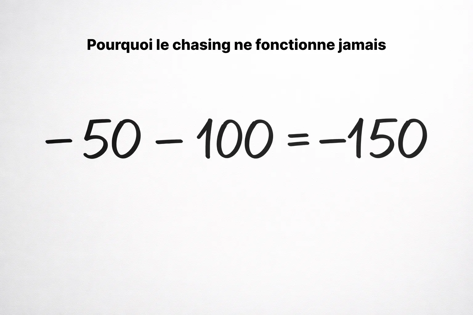 Équation mathématique simple montrant une addition négative