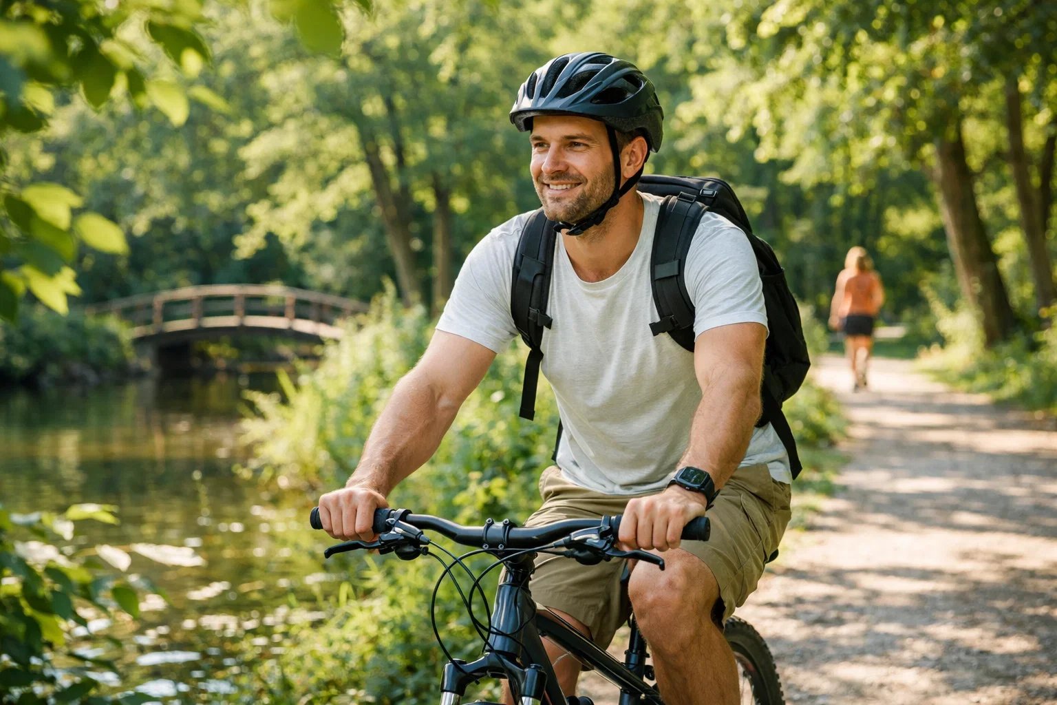 Personne pratiquant une activité de loisir en plein air