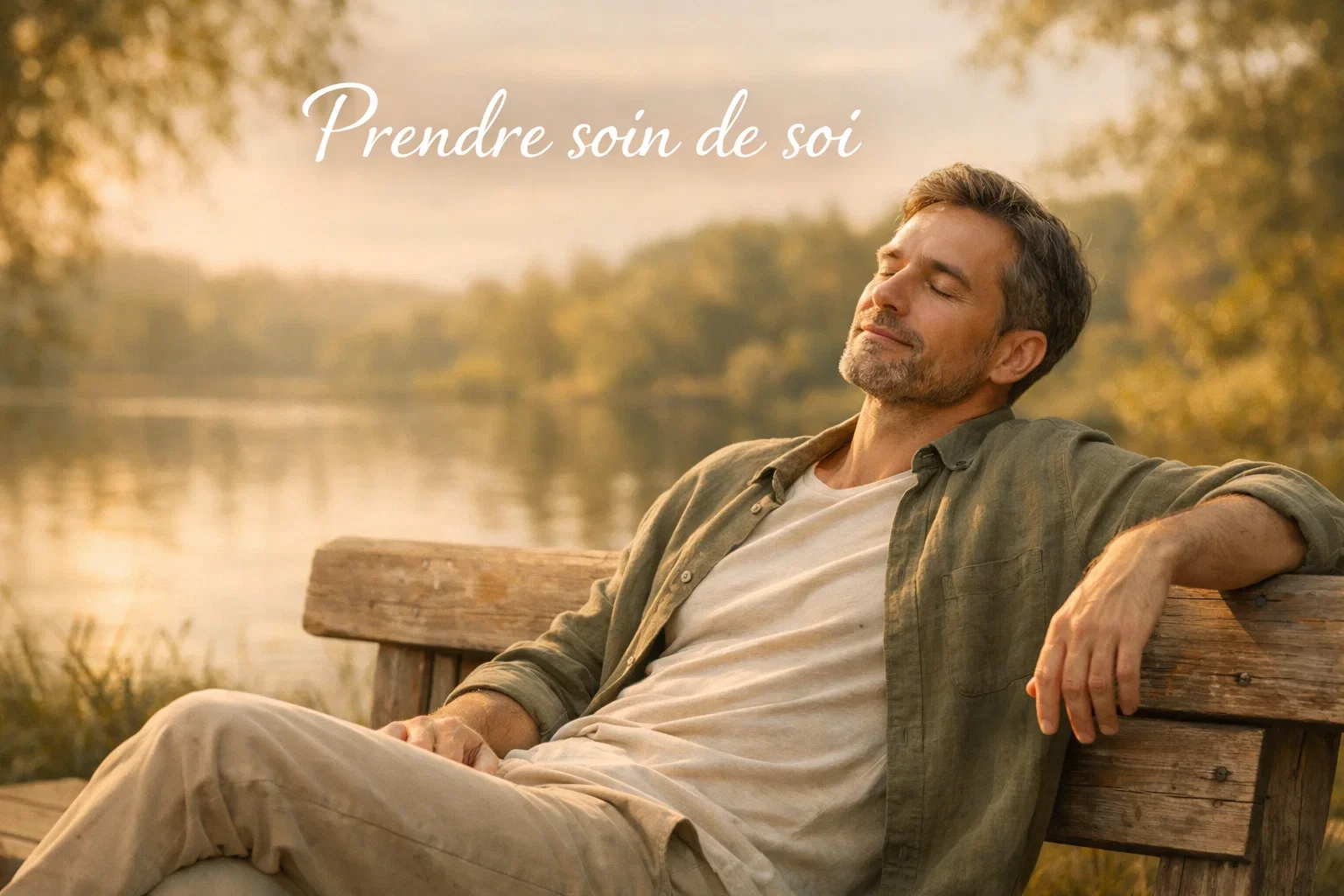 Personne se relaxant dans un environnement calme et serein