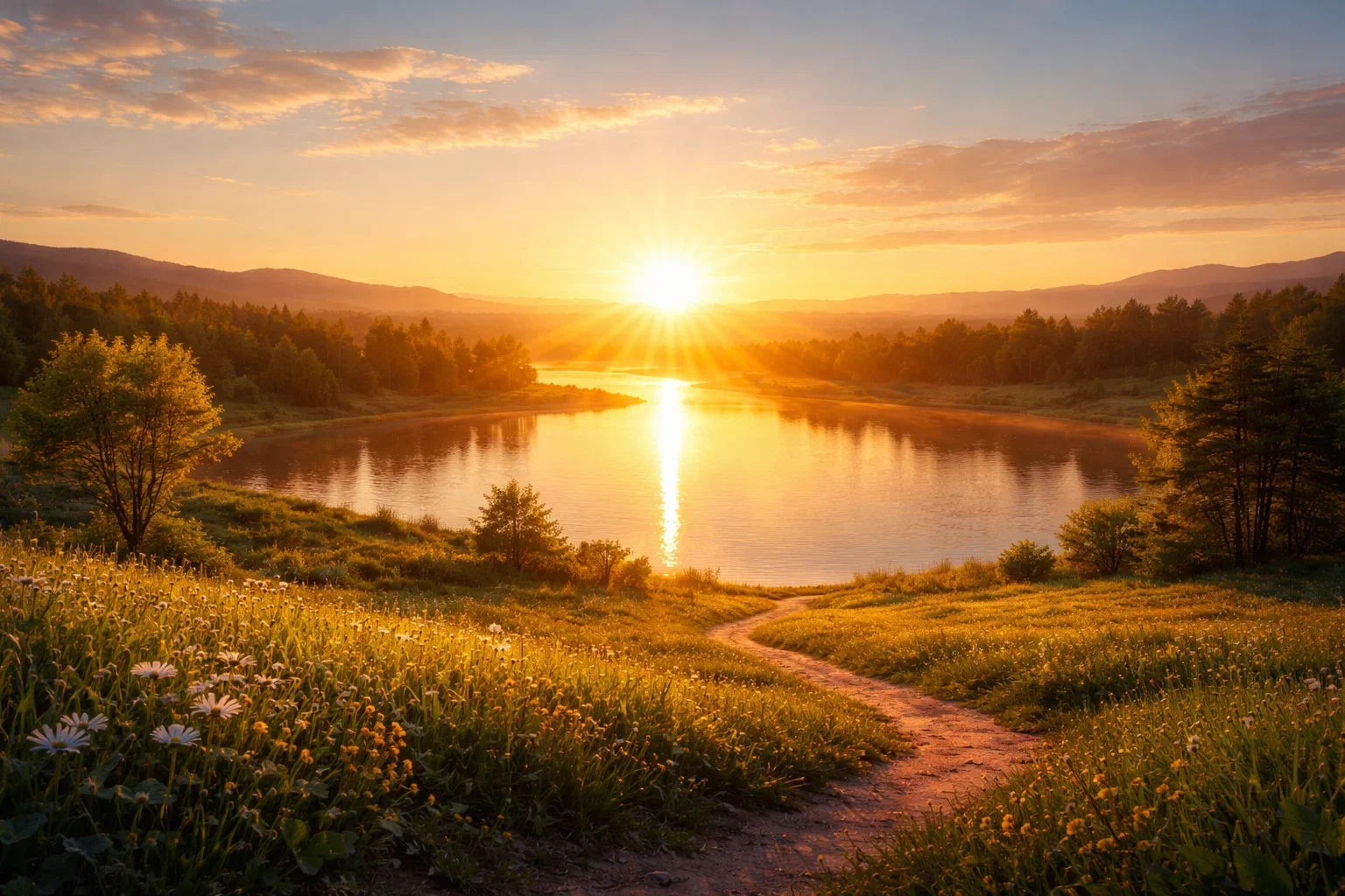 Lever de soleil symbolisant l'espoir et le nouveau départ