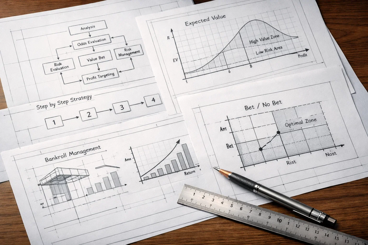 Plan de construction représentant l'élaboration d'une stratégie