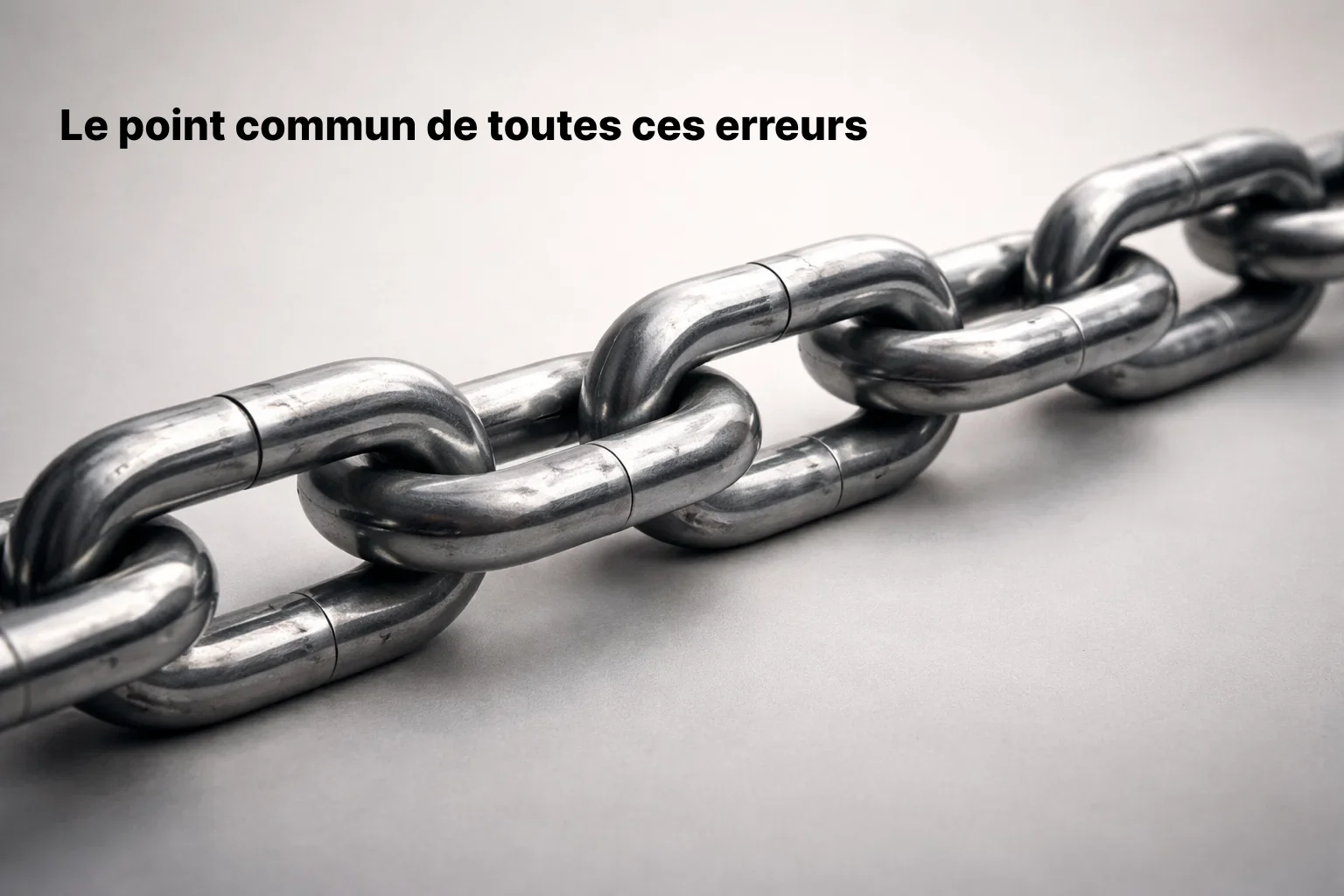 Chaîne solide symbolisant la force de la discipline