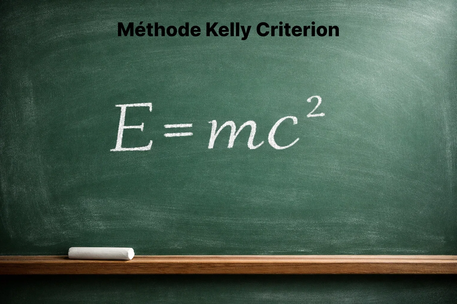 Formule mathématique écrite sur un tableau noir avec de la craie