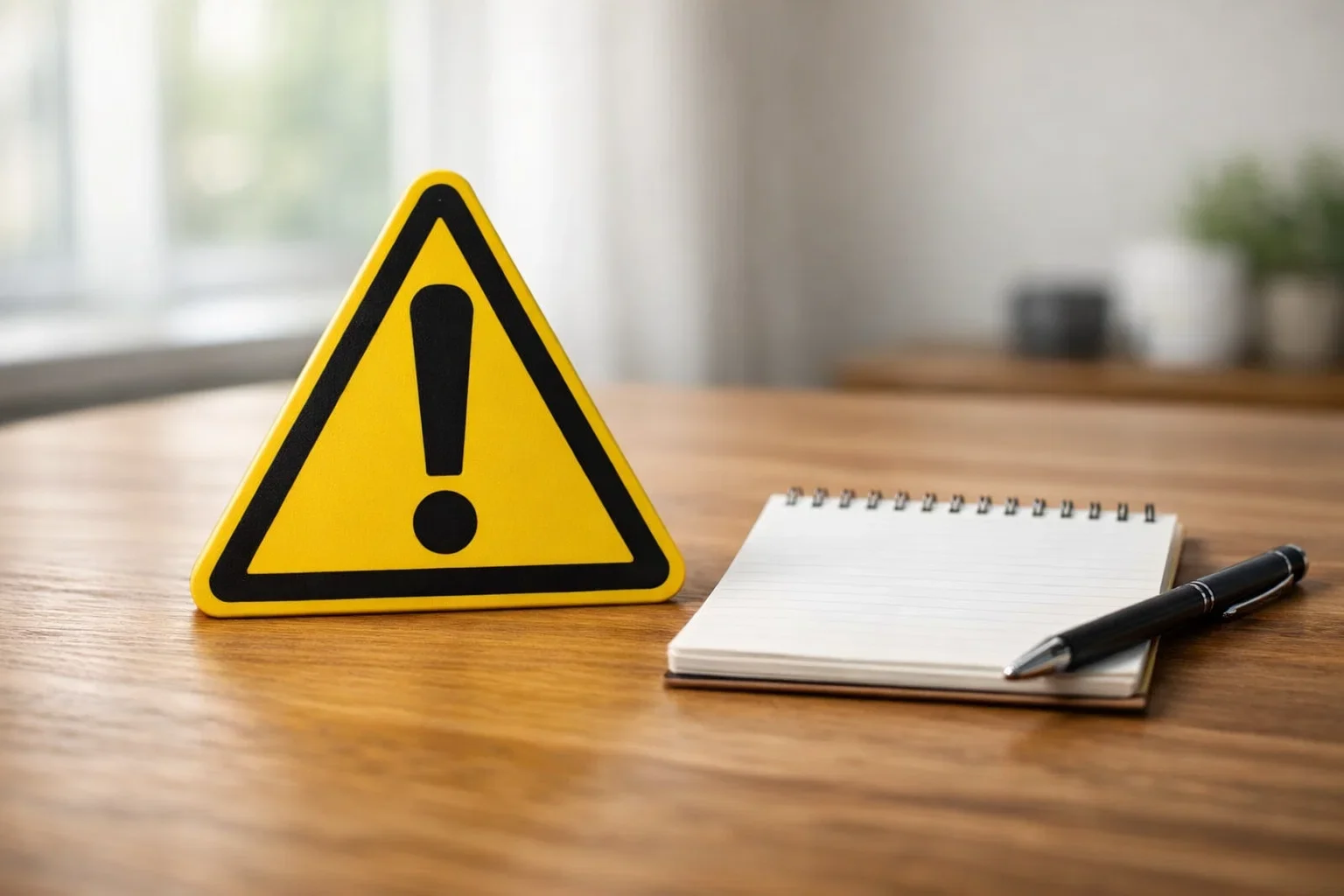 Panneau d'avertissement symbolisant les erreurs à éviter