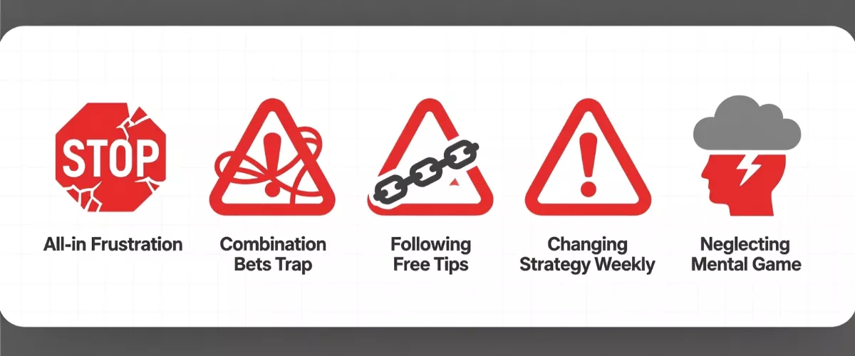 Infographie des 5 erreurs fatales à éviter avec une micro-bankroll